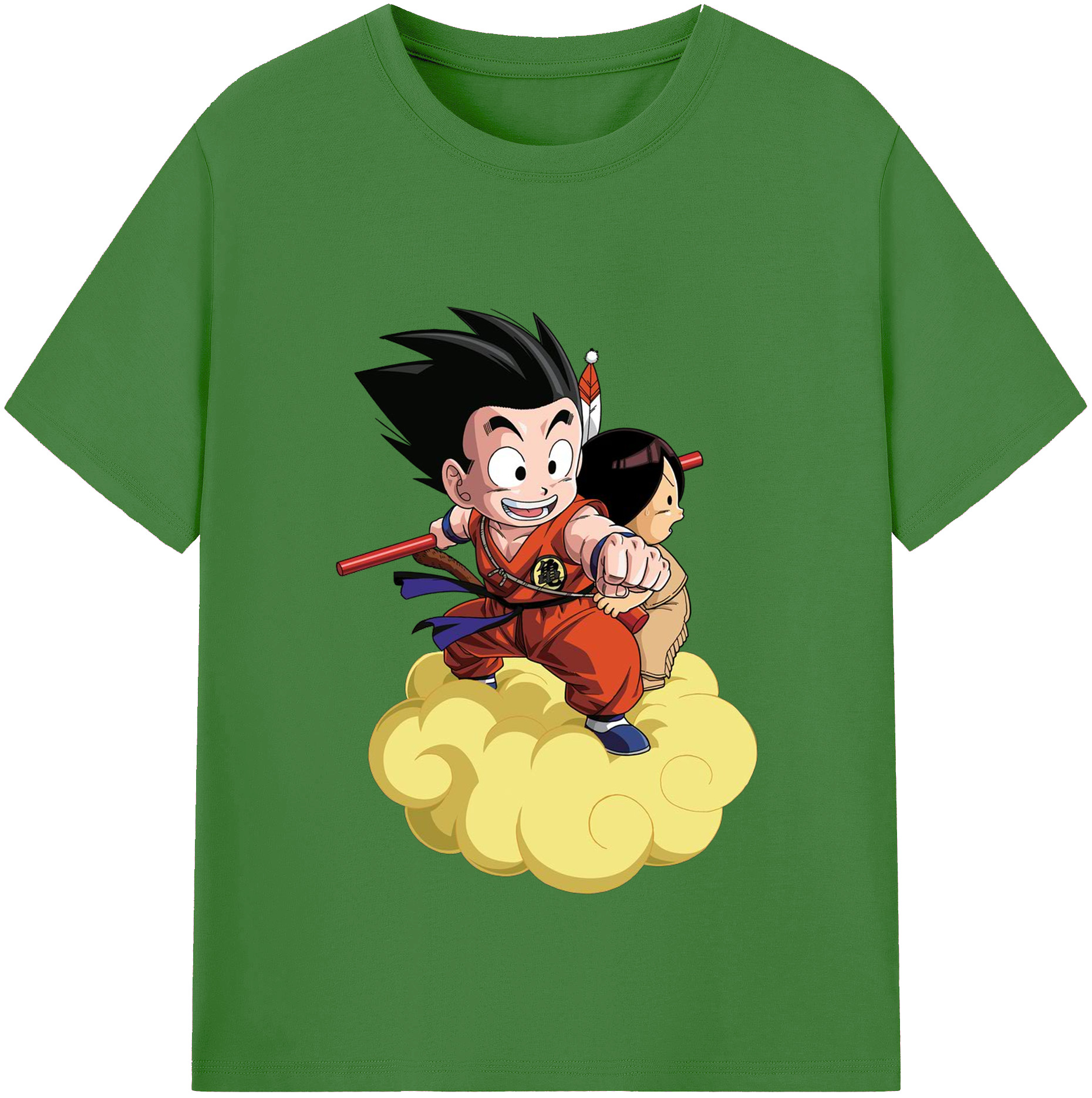 （画像用） ドラゴンボール 孫悟空（そん ごくう）Son Goku カカロット DRAGON BALL Kakarotto レディースカジュアルプリントTシャツ（綿100％）